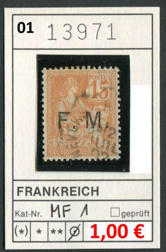 France 1901 - Franchise - Michel M1 - Yvert FM 1 -  oo  oblit. - 