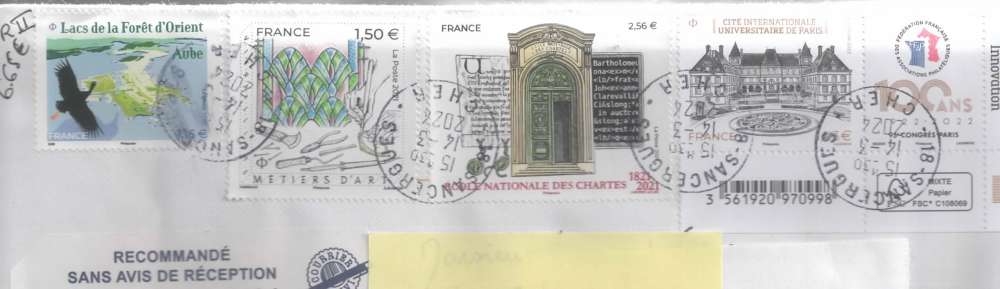 FRANCE LETTRE 2024  VOIR SCAN