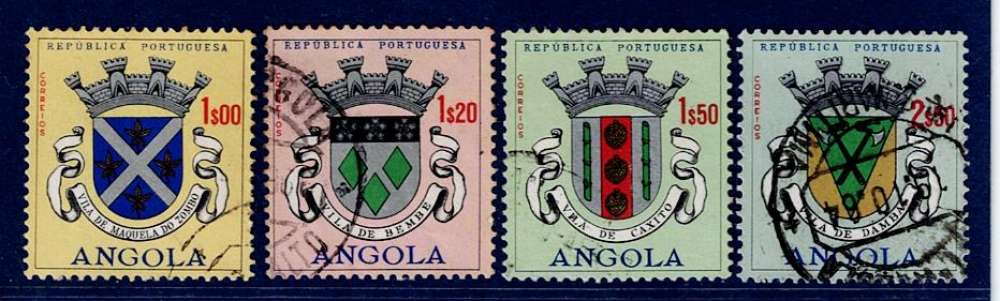 PORTUGAL ANGOLA 1963 - YT 474 475 476 478 OBLITÉRÉS.