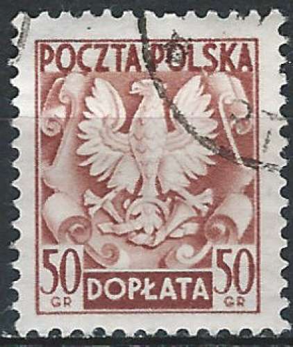 Pologne - 1954 - Y & T n° 141 Timbre-taxe - O.