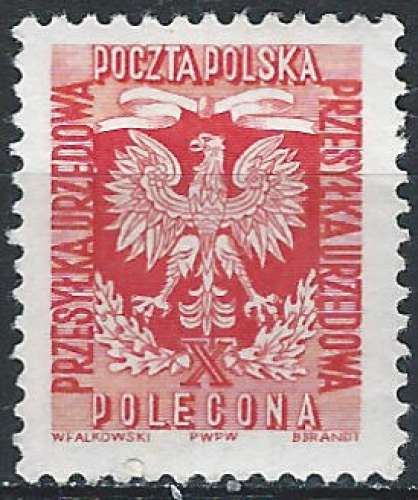 Pologne - 1954 - Y & T n° 29 Timbre de service - MH