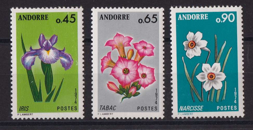 ANDORRE   YT   n° 234/236    neuf **   1974