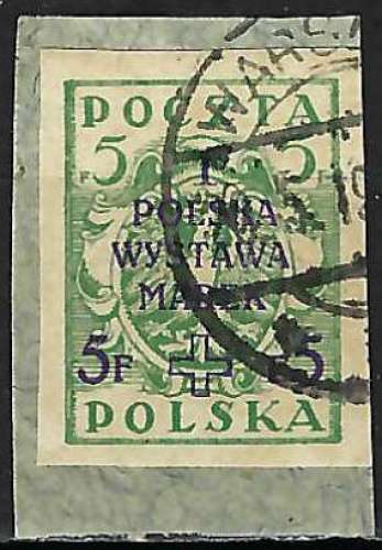 Pologne - 1919 - Y & T n° 196 - O. (sur fragment)