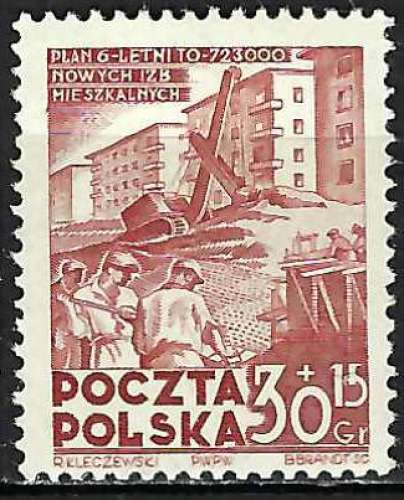 Pologne - 1951-52 - Y & T n° 627A - MH