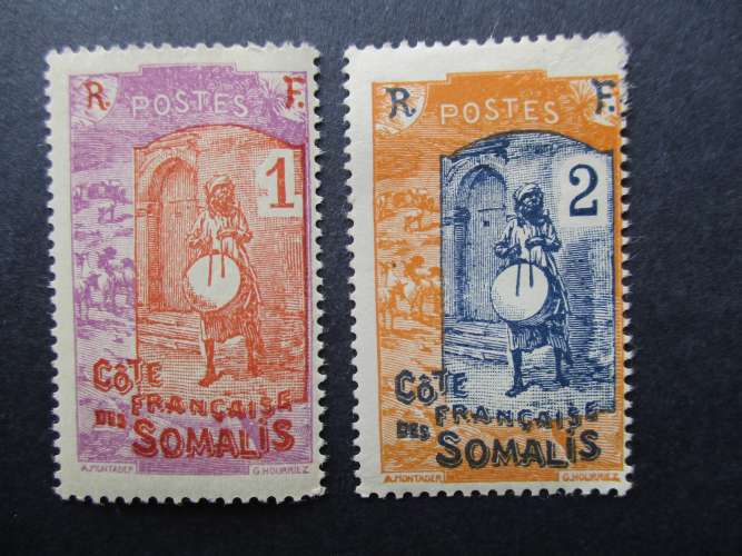 Cote des somalis y & t 83 & 84 * 1915