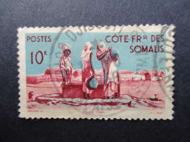 Cote des somalis y & t  279  obl 1947