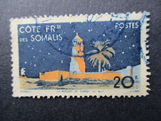 Cote des somalis y & t  281  obl 1947