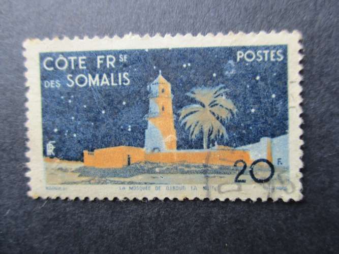 Cote des somalis y & t  281  obl 1947