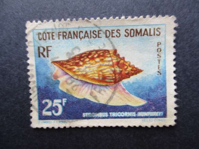 Cote des somalis y & t  313  obl 1962