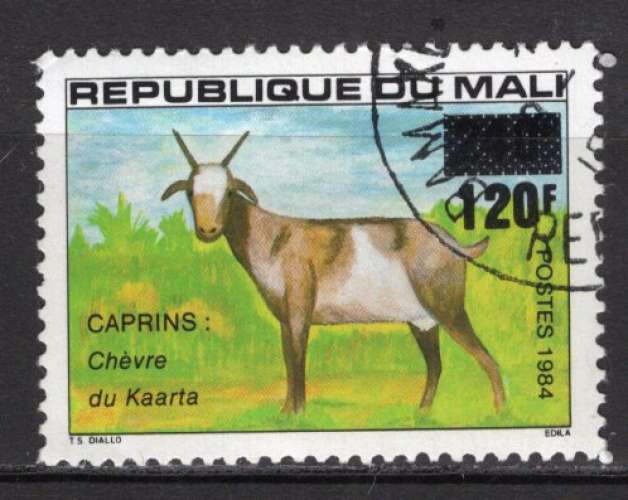 MALI 1984 ANIMAUX LES CHEVRES OBLITERE