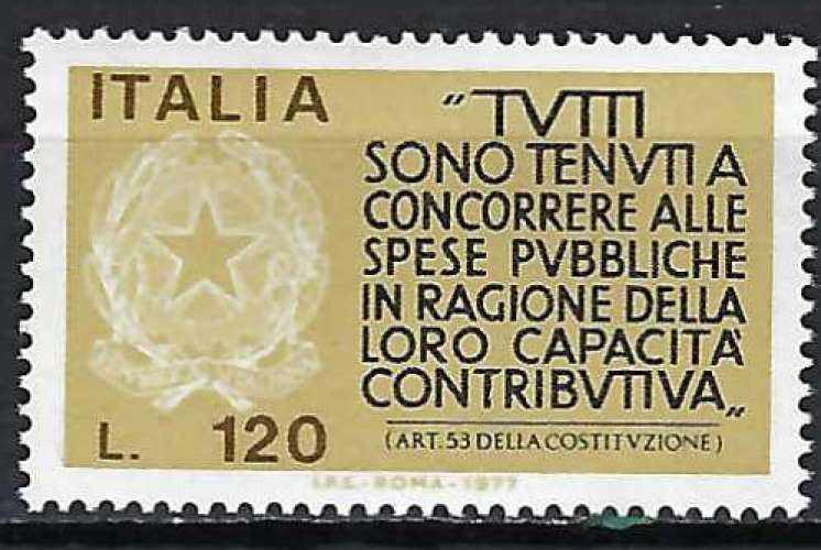 Italie - 1977 - Y & T n° 1297 - MNH