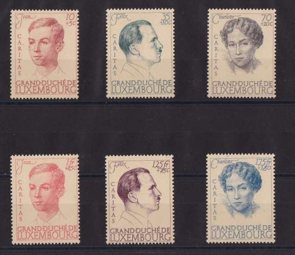 LUXEMBOURG   YT   n° 324/329    neuf **   1939