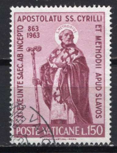 VATICAN 1963 LE SAINT CYRILLE METHODE OBLITERE