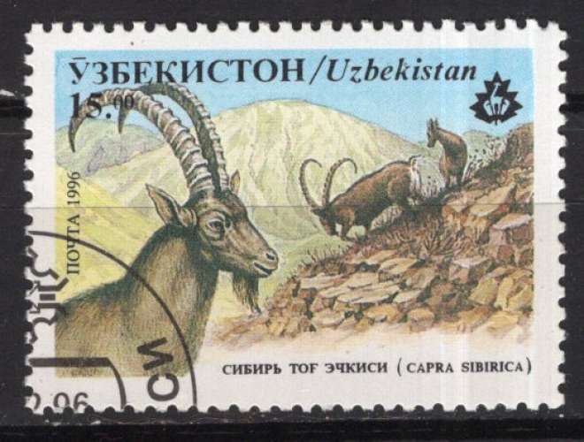 OUZBEKISTAN 1996 ANIMAUX A CORNE OBLITERE