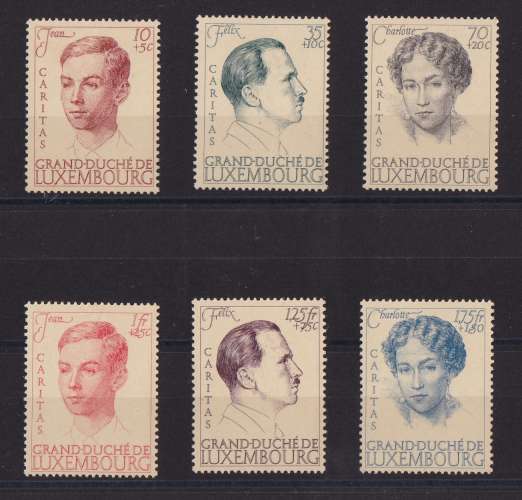 LUXEMBOURG.   YT   n° 324/329    neuf **    1939