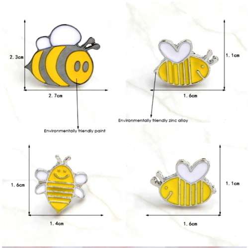 Lot de 4 pin's Neufs Pins - Abeilles