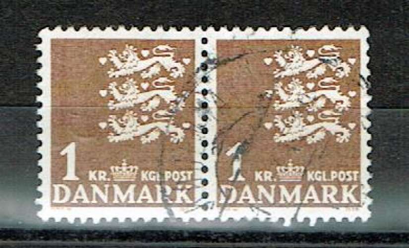 DANEMARK 1946 - PAIRE YT 304 OBLITÉRÉE.