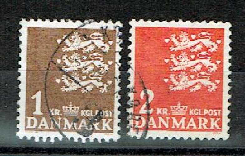 DANEMARK  1946 - YT 304 305A OBLITÉRÉS.