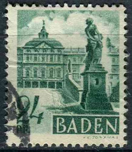 BADE 1948 OBLITERE N° 19