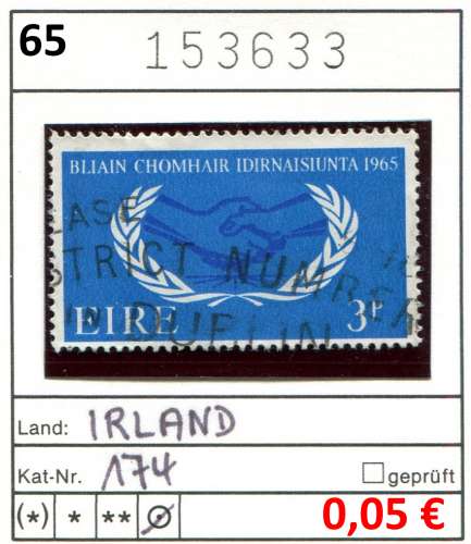 Irlande 1965 -  Michel 174 - Yvert ? - oo oblit. - 