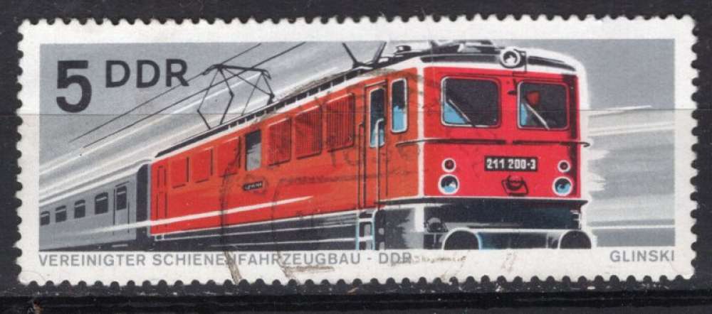 ALLEMAGNE RDA 1973 LOCOMOTIVE ELECTRIQUE OBLITERE