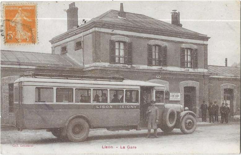 LISON: la Gare (autobus Lison - Isigny) - coll Lemenuel