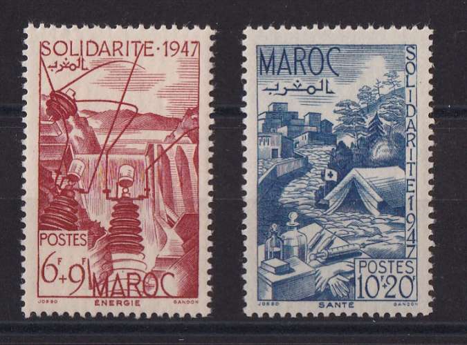 MAROC  YT   n° 266/267    neuf **    1948