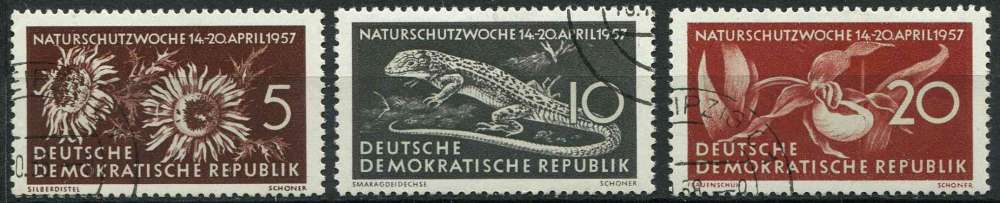 ALLEMAGNE RDA 1957 OBLITERE N° 286 à 288