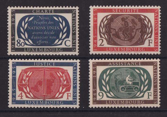 LUXEMBOURG.   YT   n° 496/499    neuf *   1955