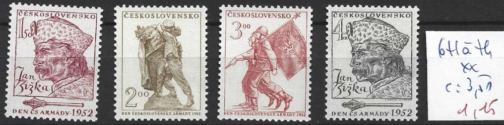 TCHECOSLOVAQUIE 671 à 674 ** côte 3.50 €