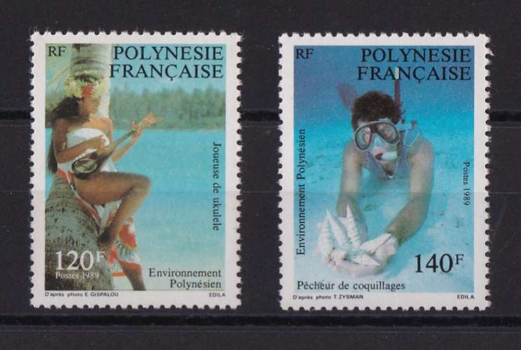 POLYNESIE.   YT   n° 331/332    neuf **    1989