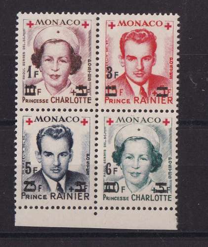 MONACO   Y/T   n° 379A/382A    neuf **   1951