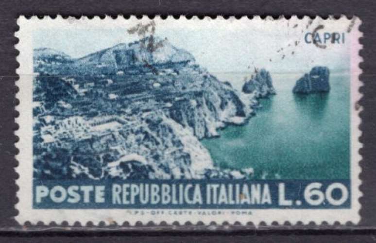 ITALIE 1953 PAYSAGE CAPRI OBLITERE  