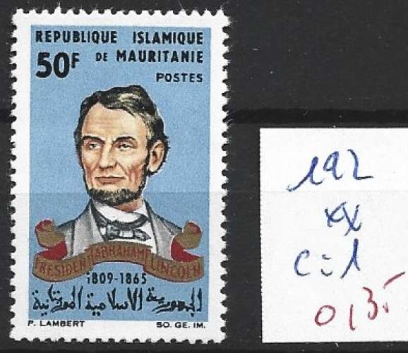 MAURITANIE 192 ** côte 1 €