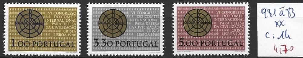 PORTUGAL 981 à 983 ** côte 14 €