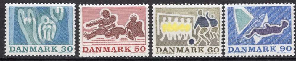 DANEMARK 1971 SERIE COURANTE 40 o ORANGE NEUF**