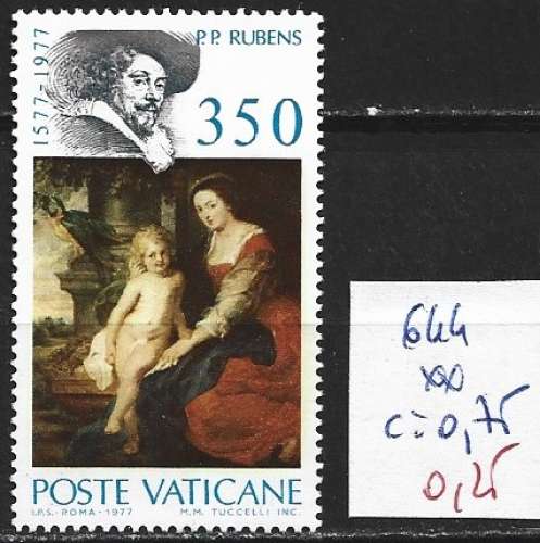 VATICAN 644 ** côte 0.75 €