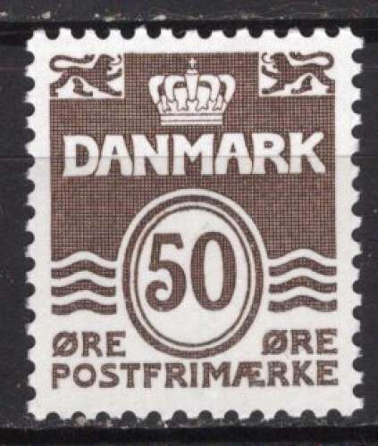 DANEMARK 1974 USAGE COURANT 50 o BRUN NEUF**