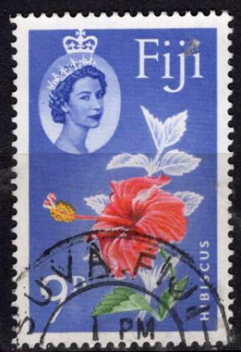 FIDJI 1961 FLEUR L' HIBICUS  OBLITERE