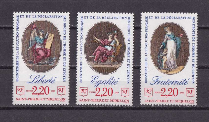 SAINT PIERRE ET MIQUELON   YT   n° 499/501    neuf **    1989