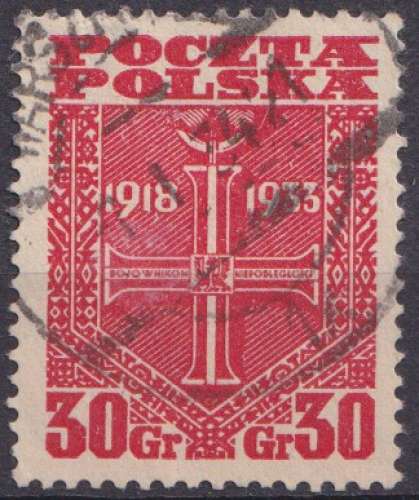 Pologne 1933 Y&T 368 oblitéré - Croix de l'indépendance 