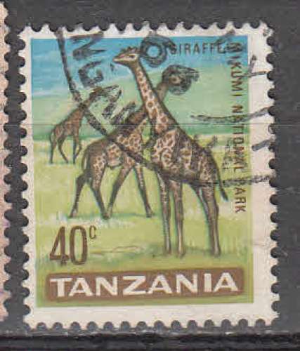 Tanzanie 1965  Y&T  66  oblitéré  girafes