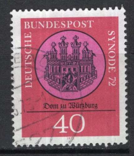 ALLEMAGNE FEDERALE 1972 LA CATHEDRALE DE WURZBURG OBLITERE