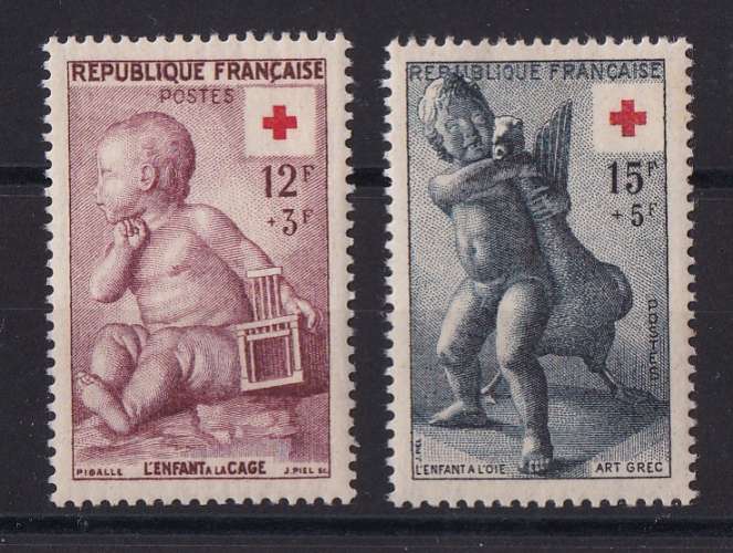 FRANCE   YT   n° 1048/1049     neuf **    1955