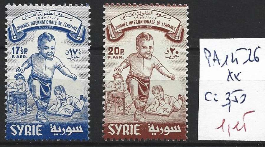 SYRIE PA 125-126 ** côte 3.50 €