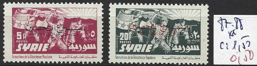 SYRIE 87-88 ** côte 1.50 €