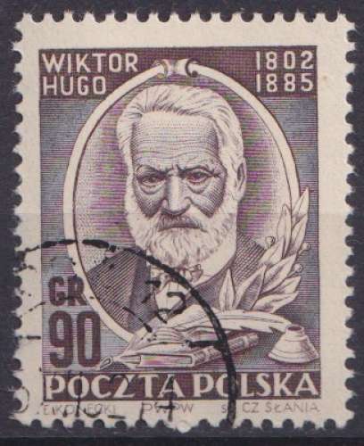 Pologne 1952 Y&T 679 oblitéré - Victor Hugo 