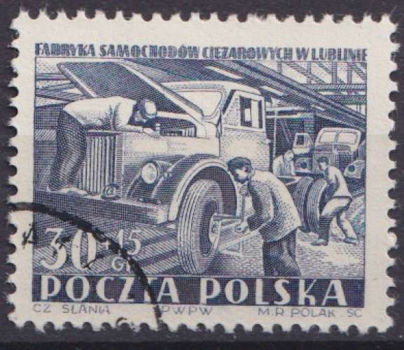 Pologne 1953 Y&T 699 oblitéré - Industrie automobile 