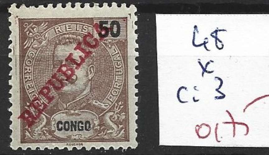 CONGO PORTUGAIS 48 * côte 3 €