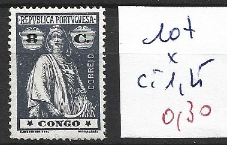 CONGO PORTUGAIS 107 * côte 1.25 €